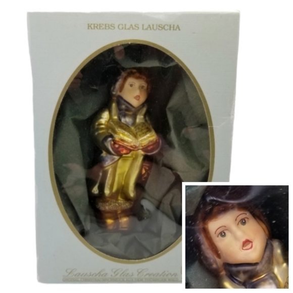 Vintage Hand Blown Glass Caroler Krebs Glas Lauscha Germany - Picture 1 of 13